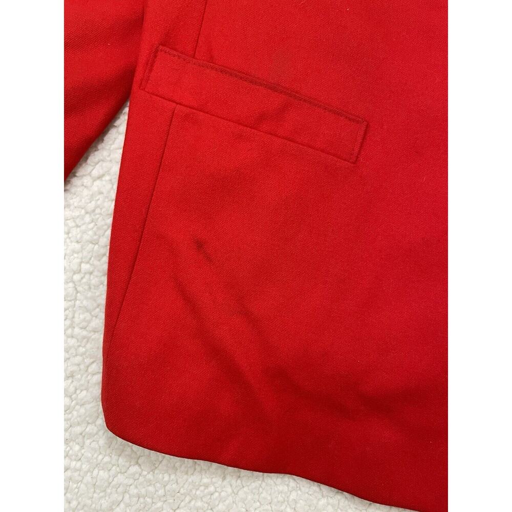 Vintage Pendleton Womens Plus 22W 100% Virgin Wool Coat Blazer Red Academia USA - Picture 3 of 16